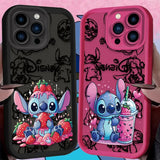 Disney Stitch Jordgubb iPhone Skal – Sött & Skyddande Motiv | MyPhonify