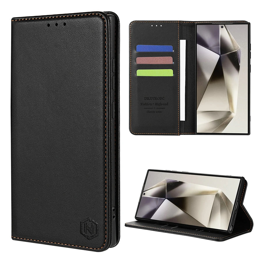 Plånboksfodral för Samsung Galaxy S23/S24 Ultra – Kortfack & Fullt Skydd | MyPhonify